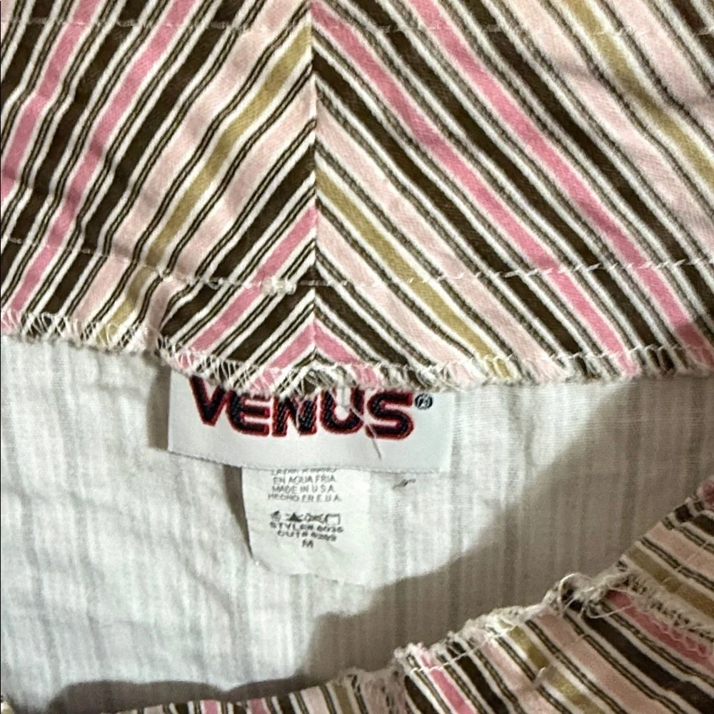 VENUS Multicolor Striped Mini Skirt with Belt - Picture 2 of 4